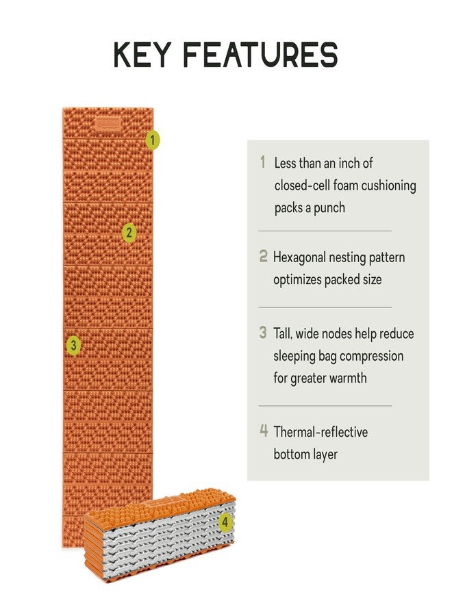 NEMO Equipment Switchback Foam Sleeping Pad - Regular - Sunset Orange - Image 2